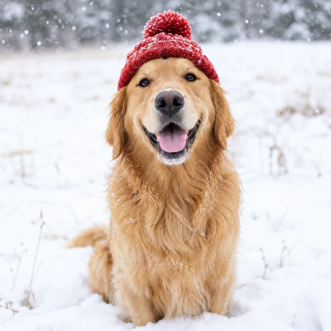 AI generated portrait of a dog outdoors